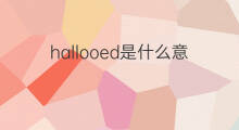 hallooed是什么意思 hallooed的中文翻译、读音、例句