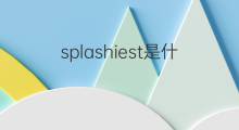 splashiest是什么意思 splashiest的中文翻译、读音、例句