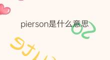 pierson是什么意思 pierson的中文翻译、读音、例句