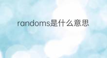 randoms是什么意思 randoms的中文翻译、读音、例句