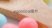 egoistical是什么意思 egoistical的中文翻译、读音、例句