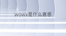 wowx是什么意思 wowx的中文翻译、读音、例句