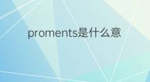proments是什么意思 proments的中文翻译、读音、例句