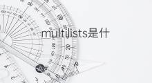 multilists是什么意思 multilists的中文翻译、读音、例句