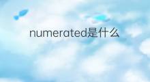 numerated是什么意思 numerated的中文翻译、读音、例句