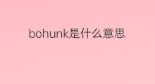 bohunk是什么意思 bohunk的中文翻译、读音、例句