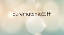 durematoma是什么意思 durematoma的中文翻译、读音、例句