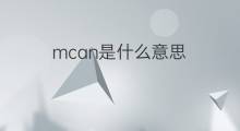mcan是什么意思 mcan的中文翻译、读音、例句