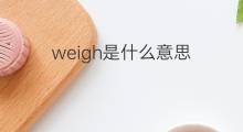 weigh是什么意思 weigh的中文翻译、读音、例句