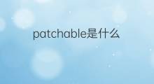 patchable是什么意思 patchable的中文翻译、读音、例句