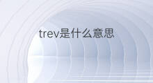 trev是什么意思 trev的中文翻译、读音、例句