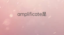 amplificate是什么意思 amplificate的中文翻译、读音、例句
