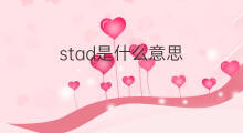 stad是什么意思 stad的中文翻译、读音、例句