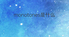 monotones是什么意思 monotones的中文翻译、读音、例句