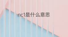 nc1是什么意思 nc1的翻译、读音、例句、中文解释