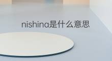 nishina是什么意思 nishina的中文翻译、读音、例句