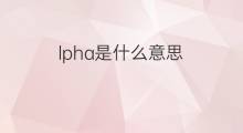 lpha是什么意思 lpha的中文翻译、读音、例句