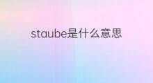 staube是什么意思 staube的中文翻译、读音、例句