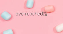 overreached是什么意思 overreached的中文翻译、读音、例句
