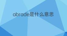 abrade是什么意思 abrade的中文翻译、读音、例句