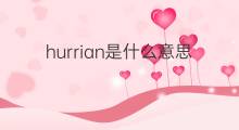 hurrian是什么意思 hurrian的中文翻译、读音、例句