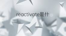reactivate是什么意思 reactivate的中文翻译、读音、例句