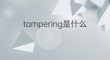 tampering是什么意思 tampering的中文翻译、读音、例句