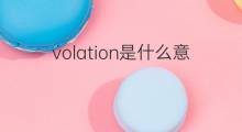 volation是什么意思 volation的中文翻译、读音、例句