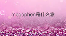 megaphon是什么意思 megaphon的中文翻译、读音、例句
