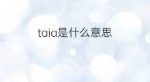 taia是什么意思 taia的中文翻译、读音、例句