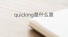 quicking是什么意思 quicking的中文翻译、读音、例句