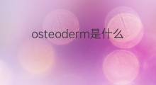 osteoderm是什么意思 osteoderm的中文翻译、读音、例句