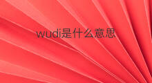 wudi是什么意思 wudi的翻译、读音、例句、中文解释