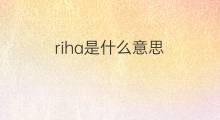 riha是什么意思 riha的中文翻译、读音、例句