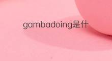 gambadoing是什么意思 gambadoing的中文翻译、读音、例句