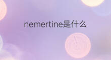 nemertine是什么意思 nemertine的中文翻译、读音、例句