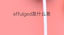 effulged是什么意思 effulged的中文翻译、读音、例句