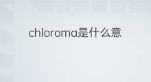 chloroma是什么意思 chloroma的中文翻译、读音、例句