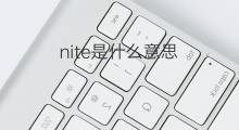 nite是什么意思 nite的中文翻译、读音、例句