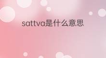 sattva是什么意思 sattva的中文翻译、读音、例句