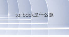 tailback是什么意思 tailback的中文翻译、读音、例句