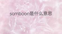 somboon是什么意思 somboon的中文翻译、读音、例句