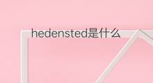hedensted是什么意思 hedensted的中文翻译、读音、例句
