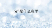 refl是什么意思 refl的中文翻译、读音、例句