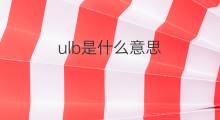 ulb是什么意思 ulb的中文翻译、读音、例句