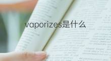 vaporizes是什么意思 vaporizes的中文翻译、读音、例句