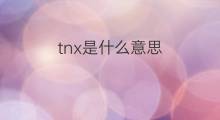 tnx是什么意思 tnx的中文翻译、读音、例句