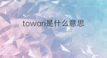 towari是什么意思 towari的中文翻译、读音、例句