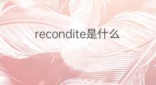 recondite是什么意思 recondite的中文翻译、读音、例句