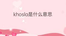 khosla是什么意思 khosla的中文翻译、读音、例句